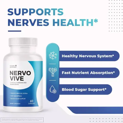 Nervovive natural nerve support supplement bottle front view